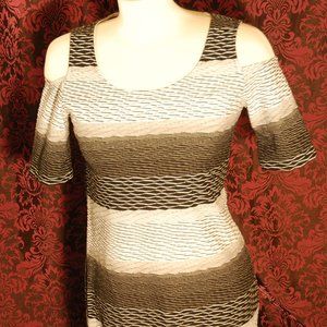 Tribal Femme - Black and White Stretchy Dress